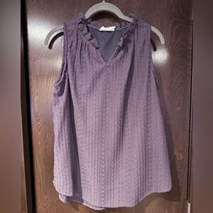 NWOT. Purple V-Neck Tank